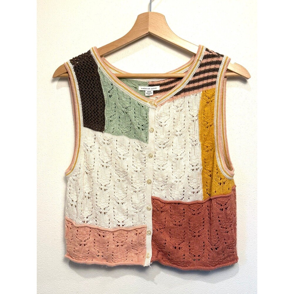 American Eagle Patchwork Vest